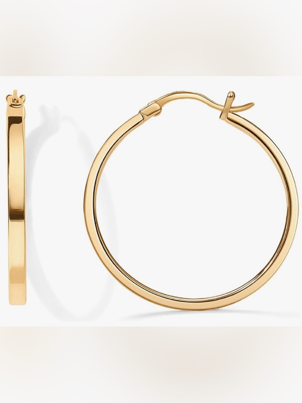 Classic Thin Gold Hoop Earrings